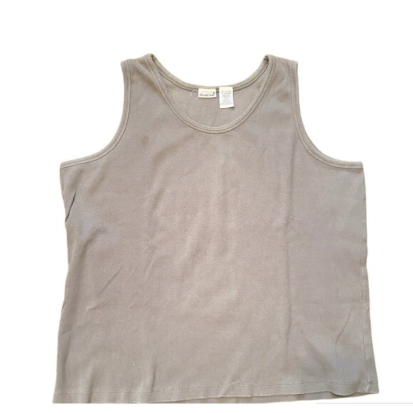 Gloria Vanderbilt Capri Set Sage Beach Coastal Floral Pockets Tank 16 - Picture 10 of 11